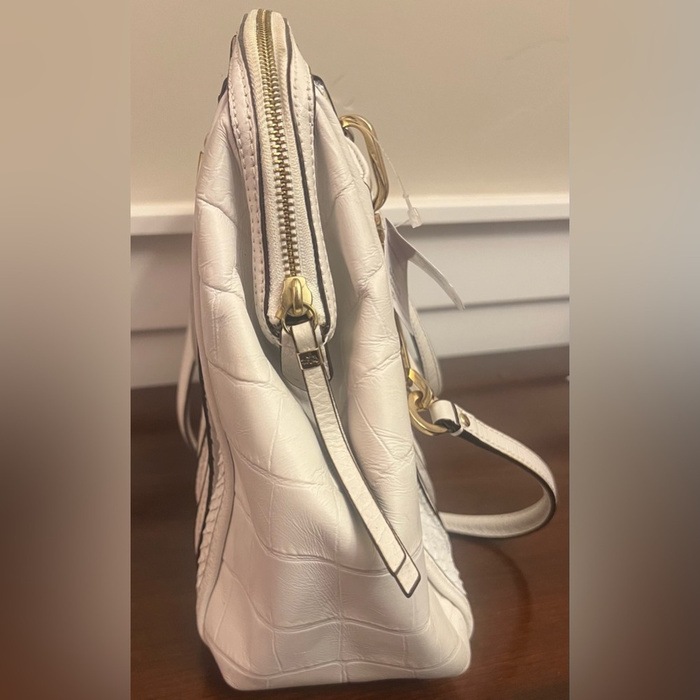 Rare Find- NWT Coach Madison Domed Satchel in Exotic Stripe Leather - Picture 8 of 13